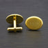 Personalised Men's Gold Oval Cufflinks