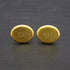 Personalised Men's Gold Oval Cufflinks
