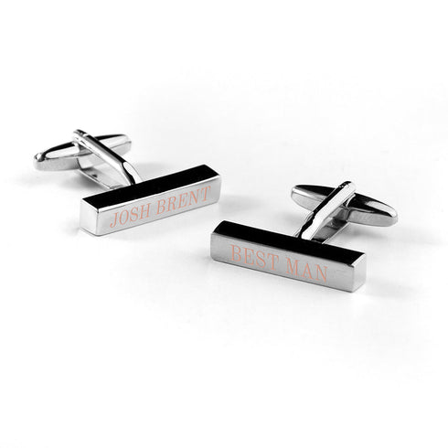 Personalised Bar Cufflinks for Weddings