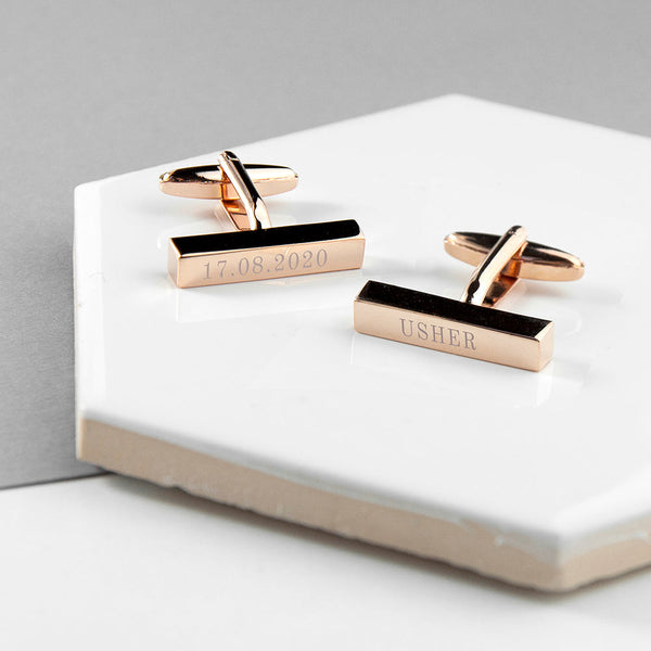 Personalised Bar Cufflinks for Weddings