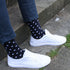 Navy Polka Dot Bamboo Socks