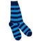 Sky Blue Striped Bamboo Socks (Comfort Cuff)