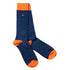 Spotted Orange Bamboo Socks (Comfort Cuff)