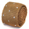 beige skinny knitted tie with white polka dots