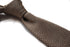 plain caramel beige skinny knitted tie with pointed end