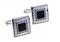 black patterned cufflinks