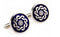 purple and silver design cufflinks