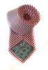 red and white striped tie