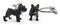 black french bulldog cufflinks