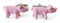 pink pig cufflinks
