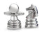 silver style chess piece cufflinks