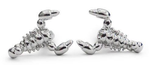 silver style lobster cufflinks