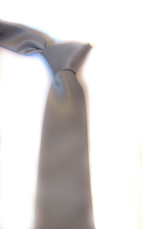 plain silver grey tie