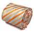 orange and white striped tie