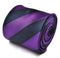 purple and navy blue barber striped tie