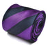 purple and navy blue barber striped tie