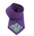purple tie with grey pin spots