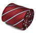 maroon and thin blue striped tie