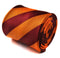 burnt orange and maroon barber striped tie