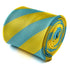 turquoise and yellow barber striped tie
