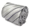 ivory tie with black and purple stripes