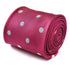 pink tie with white polka dots