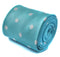 turquoise tiffany blue tie with white polka dots