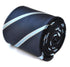 navy blue and light blue ribbon stripe tie
