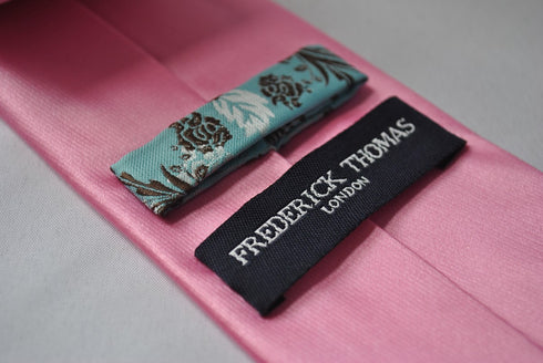 plain pink satin tie