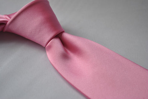 plain pink satin tie