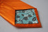 plain orange satin look tie