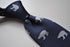 navy blue tie with polar bear print