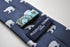navy blue tie with polar bear print