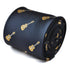 navy tie with acoustic guitar print