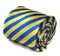 yellow and royal blue striped tie