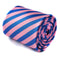 pink and blue striped tie