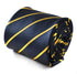 navy tie with yellow stripes