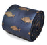 navy tie with carp pattern
