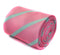 pink and light blue striped tie