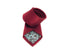 maroon tie with white pin spots
