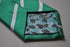 green tie with white club stripes