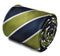 green, white and navy barber striped tie