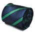 navy blue tie with green club stripes