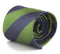 green and navy barber striped tie