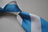 blue and white barber striped tie
