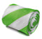green and white barber striped tie