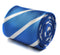 blue tie with white club stripes