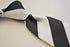black and white barber striped tie