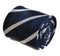navy tie with white club stripes