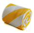 yellow and white barber striped tie